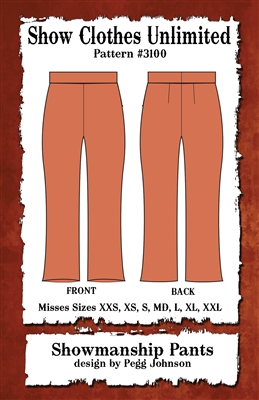 3100 Showmanship Pants Pattern - Misses